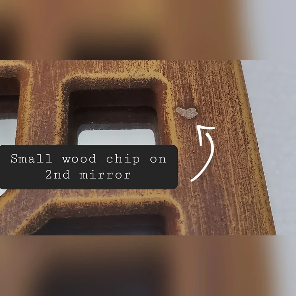 Wood Framed Mirror Set (2)